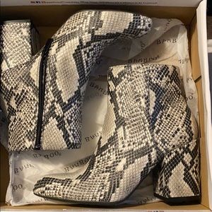 Snake skin booties